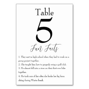 Numeração De Mesa Fatos Divertidos sobre o Casamento Moderno da Noiv