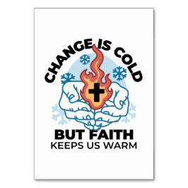 Numeração De Mesa Fé nos mantém aquecidos - Uplifando a Trabalho de