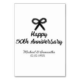 Numeração De Mesa Feliz 50º aniversário adicionar nome do casal data