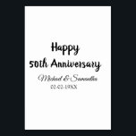 Numeração De Mesa Feliz 50º aniversário adicionar nome do casal data<br><div class="desc">projeto</div>