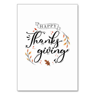 Numeração De Mesa Feliz Ação de Graças