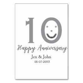 Numeração De Mesa Feliz aniversário do nome data cinza ousada emoji