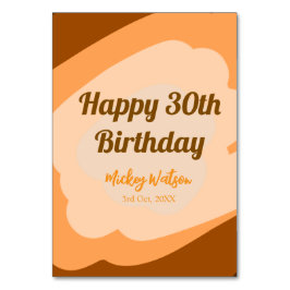 Numeração De Mesa Feliz bosque aniversário de 30 anos ruivo no outon