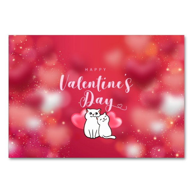 Numeração De Mesa Feliz Dia de São Valentim (Frente)