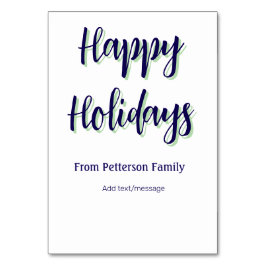 Numeração De Mesa Felizes feriados azuis na moda