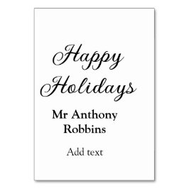 Numeração De Mesa Feriados felizes adicionam nome data ano simples m