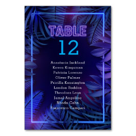 Numeração De Mesa Festa Neon Neon Glow de Diversão