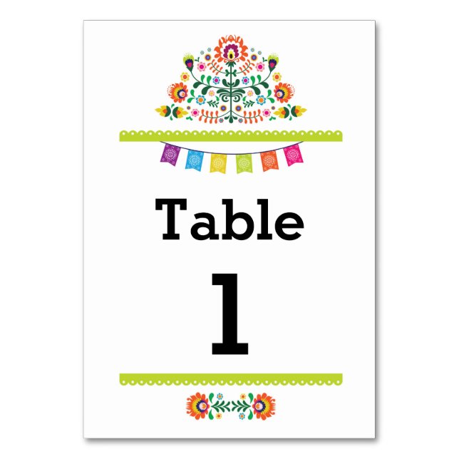Numeração De Mesa Fiesta Mexicana - Casamento de Limão de Padrão (Frente)