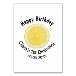 Numeração De Mesa Filhos bebês primeiro aniversario lêmon fatia adic