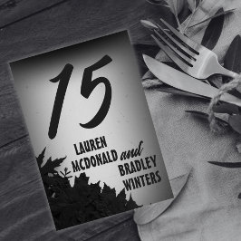 Numeração De Mesa Filme Noir Wedding da década de 1940