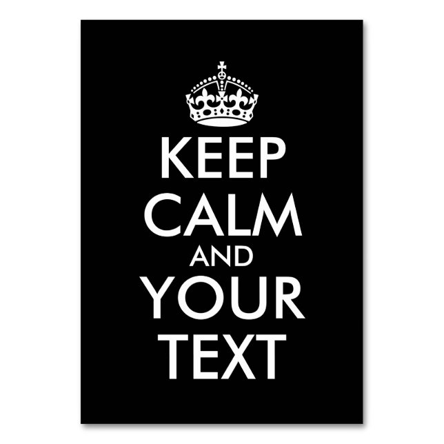 Numeração De Mesa Fique calma e continue - Crie o seu (Frente)