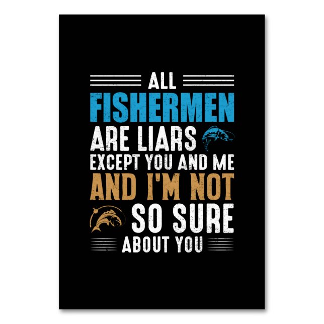 Numeração De Mesa Fishing Art All Fisherman (Frente)