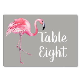 Numeração De Mesa Flamingo na Cinza