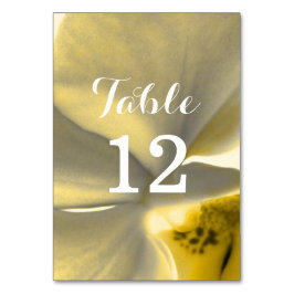 Numeração De Mesa Flor Artístico em Pedras Amarelas - Casamento