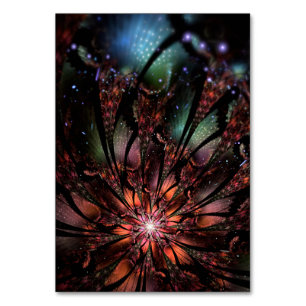Numeração De Mesa Flor de fantasia fractal, suave e tenra, invita