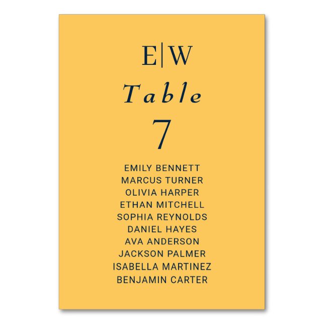 Numeração De Mesa Flor de Raios Simples Elegante com Casamento Monog (Frente)