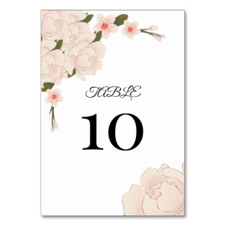Numeração De Mesa Flor Rosa Rosa Esmagada Elegante