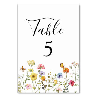 Numeração De Mesa Flor silvestre