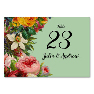 Numeração De Mesa Floral Mint