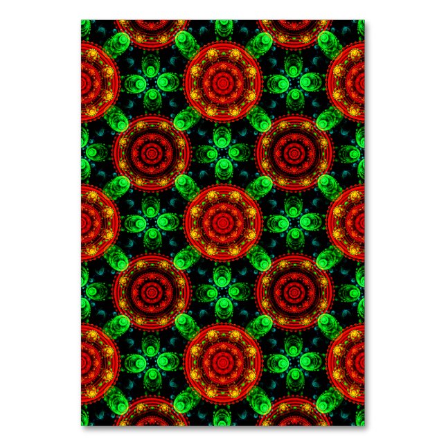 Numeração De Mesa Floral Modern Boho Elegant Abstract Pattern #504 (Frente)