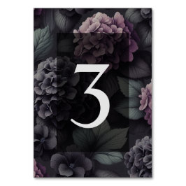 Numeração De Mesa Floral Moody Preto e Puro