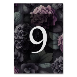 Numeração De Mesa Floral Moody Preto e Puro