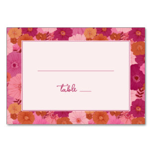 Numeração De Mesa Floral Rosa Alegre