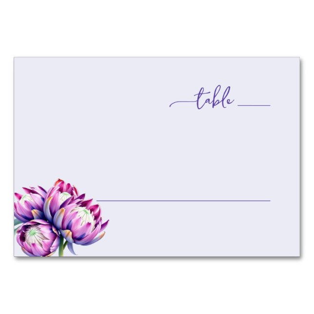 Numeração De Mesa Floral Roxo Sereno (Frente)