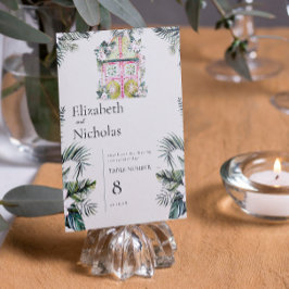 Numeração De Mesa Floral Tropical Marroquino | Número de Mesa de Cas