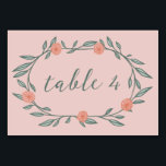 Numeração De Mesa Floral Vines Fúria Chic Elegante Verde Rosa Person<br><div class="desc">Use estes números florais de mesa dupla para seu casamento, festa de noivado, chá de panela ou outro evento. Mão desenhada por mim para você. Adicione seu próprio texto à frente ou ao verso clicando em "personalizar". Totalmente editável, adicione sua própria cor de fundo também. Clique em "editar design" para...</div>