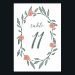 Numeração De Mesa Floral Vines Fúria Chic Elegante Verde Rosa Person<br><div class="desc">Use estes números florais de mesa dupla para seu casamento, festa de noivado, chá de panela ou outro evento. Mão desenhada por mim para você. Adicione seu próprio texto à frente ou ao verso clicando em "personalizar". Totalmente editável, adicione sua própria cor de fundo também. Clique em "editar design" para...</div>