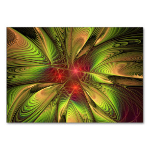 Numeração De Mesa Flores de fantasia fractal macias e ternas