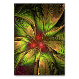 Numeração De Mesa Flores de fantasia fractal macias e ternas