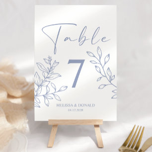Numeração De Mesa Flores de Vinca Número de Mesa de Casamento Simple
