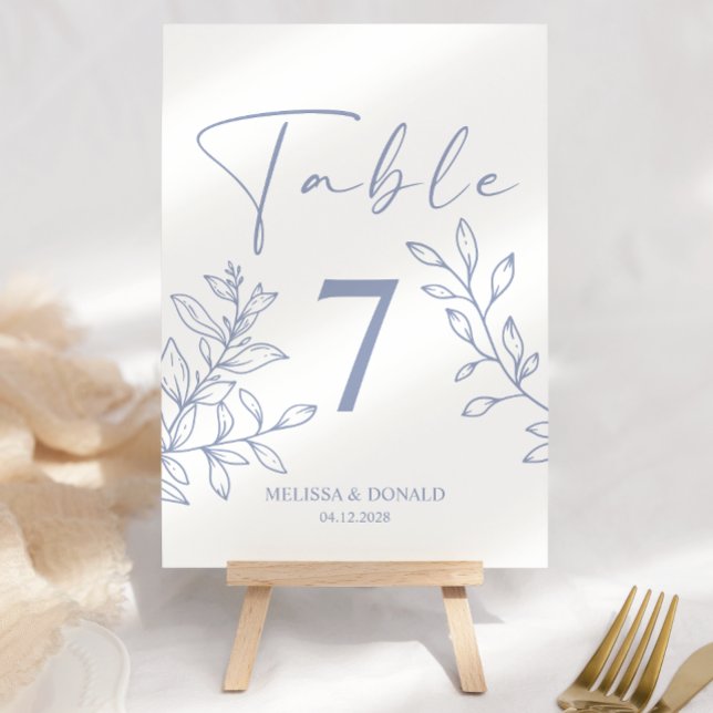 Numeração De Mesa Flores de Vinca Número de Mesa de Casamento Simple (Criador carregado)
