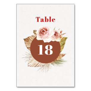 Numeração De Mesa Flores do deserto boho floral número da mesa de ca