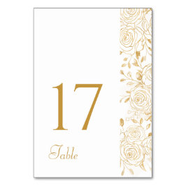 Numeração De Mesa FLORES Douradas