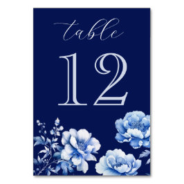 Numeração De Mesa Flores no Número da Tabela Azul
