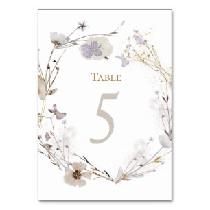 Numeração De Mesa Flores-prado Quadro Número 5