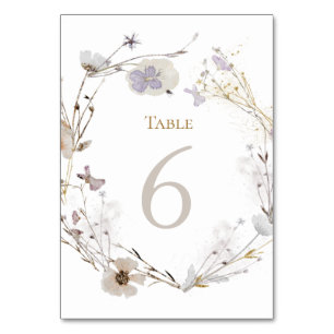 Numeração De Mesa Flores-prado Quadro número 6