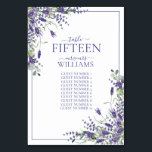 Numeração De Mesa Flores Violetas Elegantes Esboçam Casamentos de Re<br><div class="desc">Apresentando o Elegante Violet Flowers Script Reception Wednings Table Number, o último acessório para transformar sua recepção de casamento em um caso sofisticado e encantador. Com sua tipografia escrita manchada e delicada lavanda e eucalipto aquarela florais botânicos, este número de tabela exude um ar de elegância que vai cativar seus...</div>