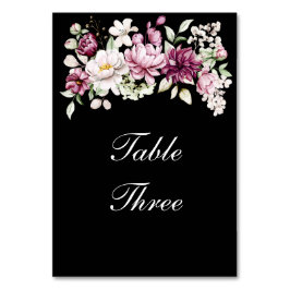 Numeração De Mesa Florescimento Romântico Flor de Peônia