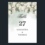 Numeração De Mesa Florestas Brancas Elegantes, Jardim Floral<br><div class="desc">Entra num mundo caprichoso de elegância e charme com os nossos Rosas Boho White English, Green Eucalyptus, e Dourada Wedding Stationery Collection. Este conjunto cativante incorpora uma fusão de beleza natural e sofisticação, misturando delicadas rosas brancas de inglês, luxuosas folhas verdes de eucalipto e ressaltando sotaques dourados para criar um...</div>