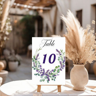 Numeração De Mesa Florestas de lavanda de casamento