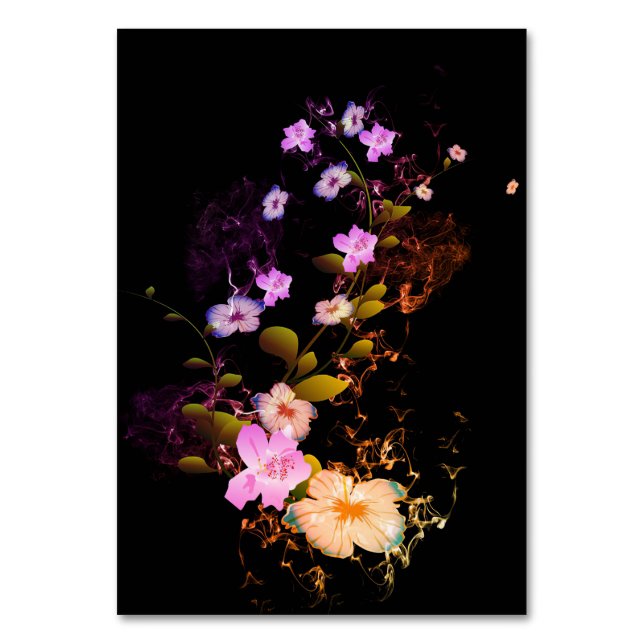 Numeração De Mesa Flowers With Fires (Frente)