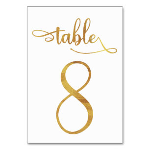 Numeração De Mesa Folha de folhas Douradas 3,5x5 número da tabela   