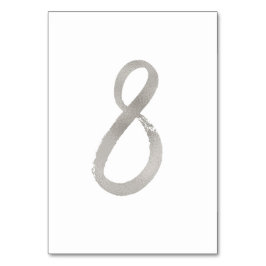 Numeração De Mesa Folha de prata número da mesa de casamento chic | 