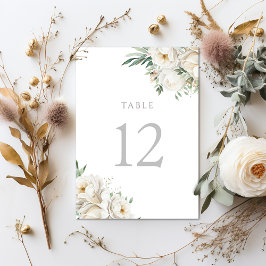 Numeração De Mesa Folha de Sage e Recepção de casamento de Flor Bran