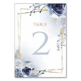 Numeração De Mesa folhas azuis, folhas de ouro falsas Batismo