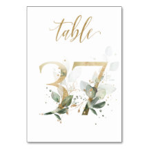 Folhas de Ouro Verde Mesa 37, Número da Mesa